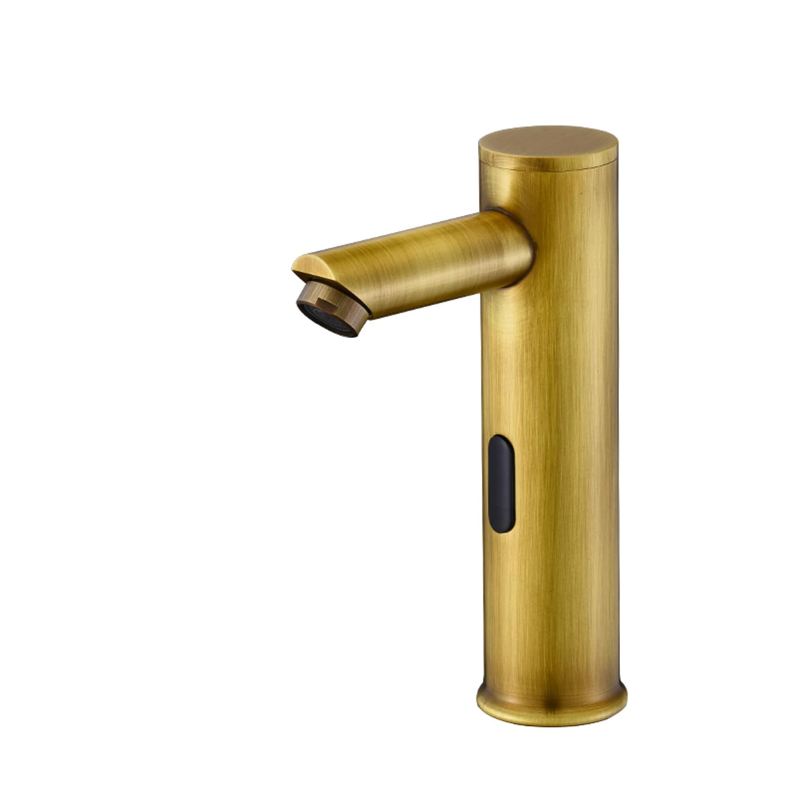 ZYCHSJXA Touchless Basin Tap Brass Bathroom Sink Taps Mixers Infrared Hot and Cold Water Mixer Sensor Faucet Non-Adjustable Temperature,Antique,Middle
