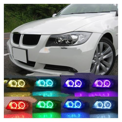 Kit Luces Led Ojos Faros Angel Eyes BMW E90 E91 E92 E93 Luz Día RGB 4