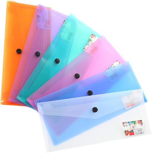 Ciieeo 6 sobres coloridos sobres transparentes carpetas de color carpeta de documentos carpeta de sobres carpeta de documentos transparente bolsa de