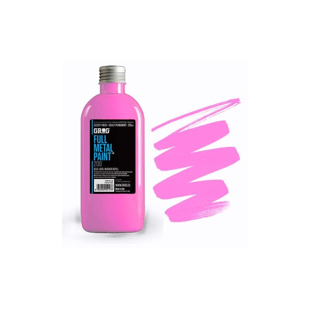 Grog - Full Metal Paint 200ml - Supplied By Graff-City (Piggy Pink - FMP-03) โ image 1