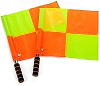 Vista 3 de DreamHigh - Banderas laterales de fútbol para referencias laterales de linesman, 2 piezas (cuadrado grande), 14 x 14 pulgadas