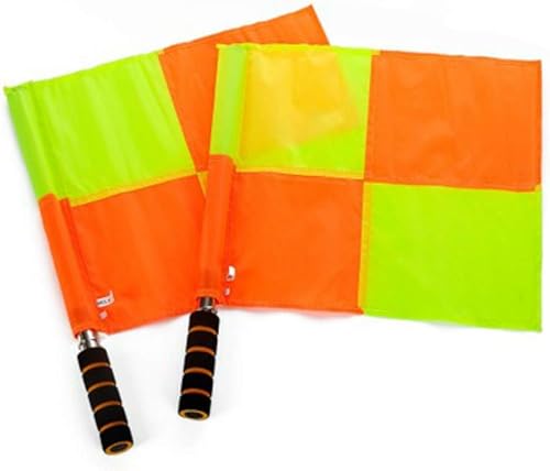 Miniatura 3 de DreamHigh - Banderas laterales de fútbol para referencias laterales de linesman, 2 piezas (cuadrado grande), 14 x 14 pulgadas
