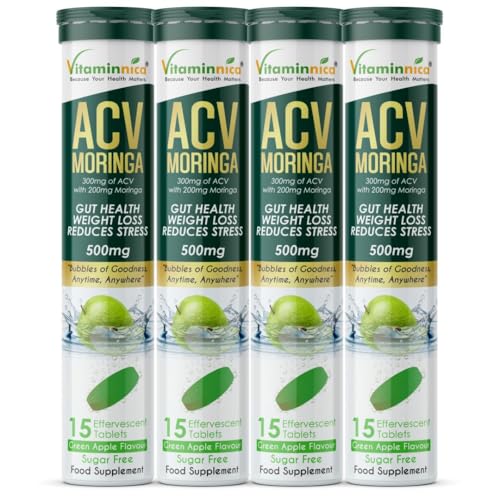 Vitaminnica ACV Moringa 15 Effervescent Tablets 500mg Apple Cider Vinegar