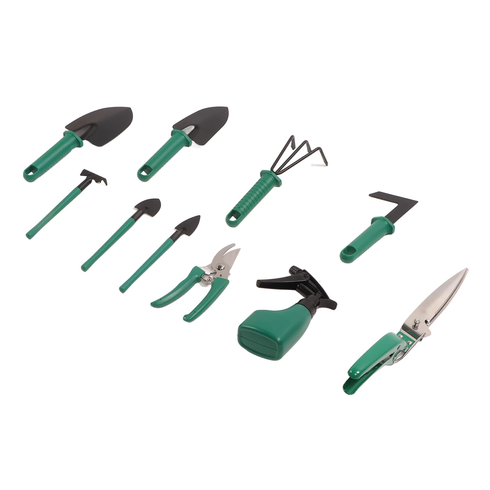 Gartengeräte-Set mit Tragbarem Koffer, 10-teiliges Hochwertiges Gartengeräte-Set mit Rutschfesten Ergonomischen Griffen, Gartengeräte für den Außenbereich