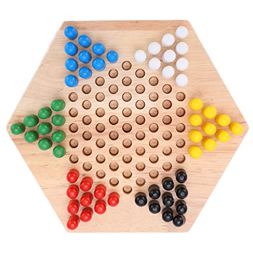 Juego de Damas Chinas en Madera de Roble Durable y Colorido miniatura 2