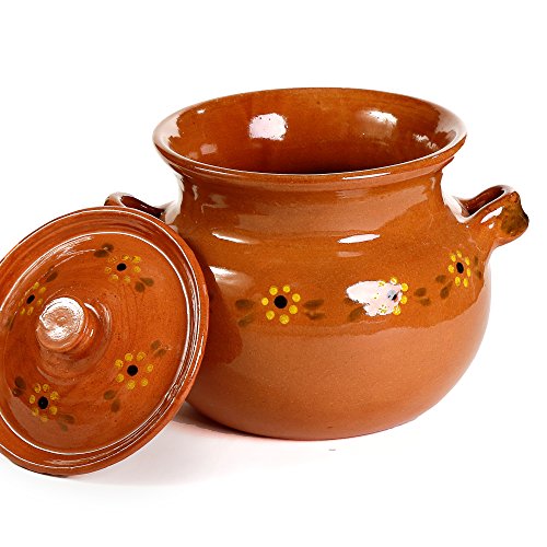 Ancient-Cookware-Traditional-Mexican-Clay-Bean-Olla-Pot-Terracotta-3-Quarts