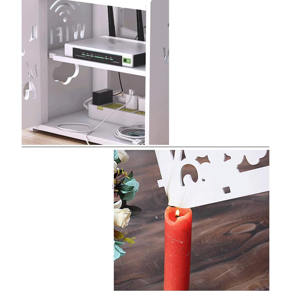 Scaffale Decorativo Delle Scatole Di Immagazzinaggio Di Wifi, Scaffale Galleggiante Ripiano Scatola Ripiano Staffa Supporto Per Router Wifi Tv Scatola Impostato Dispositivo Multimediale