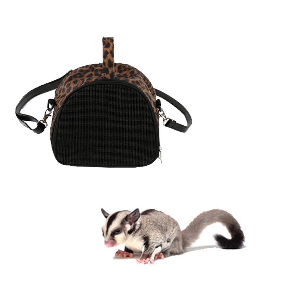 haozaikeji Sac de Transport Petits Animaux de Compagnie Sac de Voyage à Bandoulière pour Hamster Hérisson Écureuil Lapin Cobaye Oiseau Respirant Fenêtre Poche Transport Portable Sac de Couchages