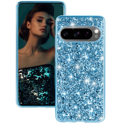 Coque en silicone pour Google Pixel 9 Pro XL 5G bleu mate