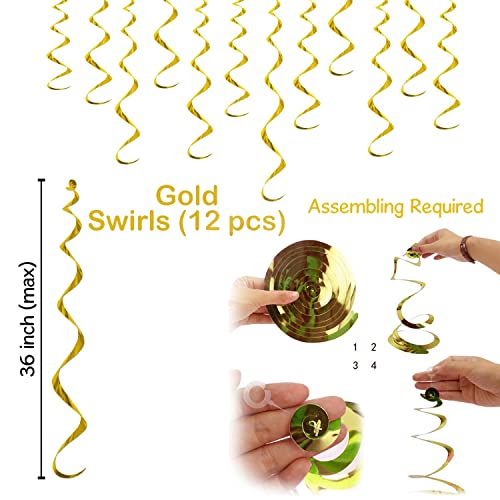 Image of Party Propz Happy Birthday Decoration Kit Combo with Fairy Led Light 29pcs Set Banner, Metallic, Confetti Balloon, Swirls For Boys, Girls, Kids, Wife, Women, 16th, 18th, 21st, 30th Party Supplies