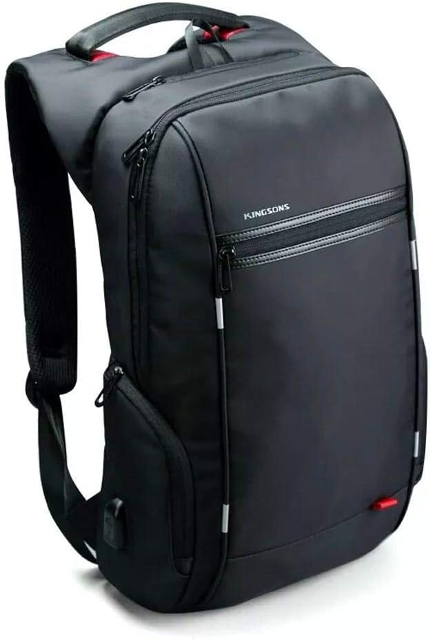 Zaino Kingsons per Laptop da 15,6″, Zaino Resistente all’Acqua, Porta USB Integrata, Tasche Organizzate e Design Antifurto, Perfetto per Laptop, Tablet e Accessori
