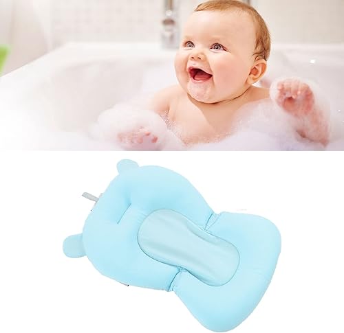 Miniatura 5 de Cojín de baño para bebé, flotante, seguro, plegable, ajustable, soporte de baño para bebé, tapete antideslizante para bañera para recién nacido,