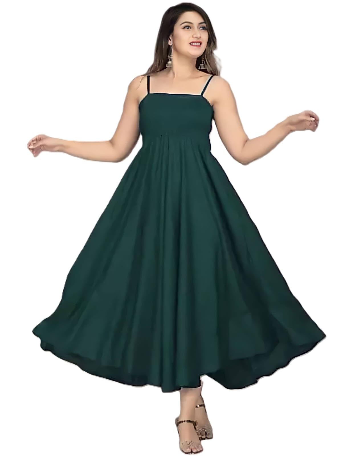 Women Regular fit Rayon Dress|Western Dress|Sleeveless-image-16
