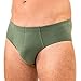 Produktbild HERMKO 3300 Herren Slip aus 100% Bio-Baumwolle, Sportslip ohne Eingriff mit weichem Bund für Männer, Größe:D 7 = EU XL, Farbe:Olive