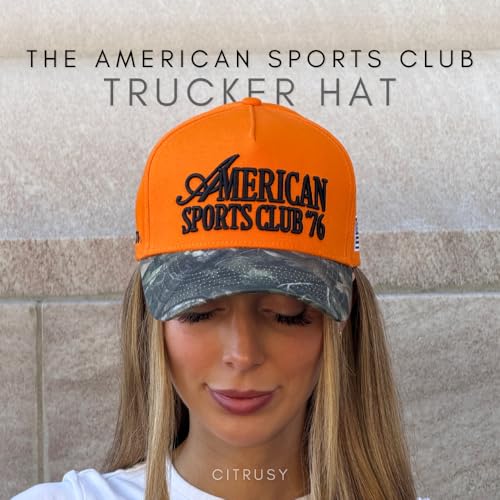 Image of Vintage Western Trucker Hat | Men & Women | Country Cute Caps for Cowgirls Cowboys | Camo Denim Embroidered Cotton | Snapback