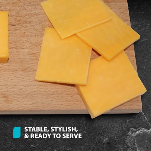 Tabla de cortar para queso SlidingSusan de madera y acero negro miniatura 2