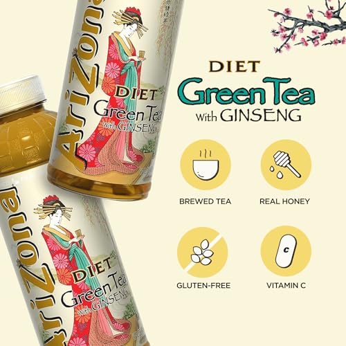 Image of AriZona Diet Green Tea with Ginseng - 16 Fl Oz (12 Pack)
