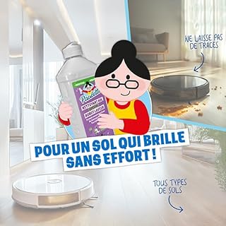 Paulette - Nettoyant Sol Spécial Robot Laveur - Parfums Lavande - Certifié Ecocert - Fabriqué en France - 500 mL