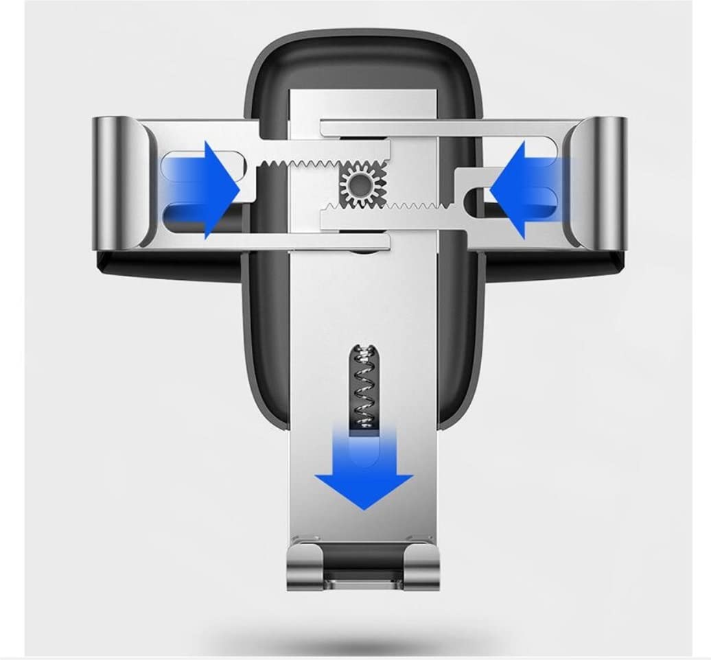 Soporte Móvil Soporte para teléfono de Coche Ranura para CD móvil Montaje en Rejilla ventilación Metal Accesorios Soporte para Coche(Sliver)