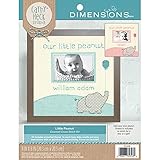 Dimensions 70-35348 Little Peanut Counted Cross Stitch Kit Baby Photo Frame, 8