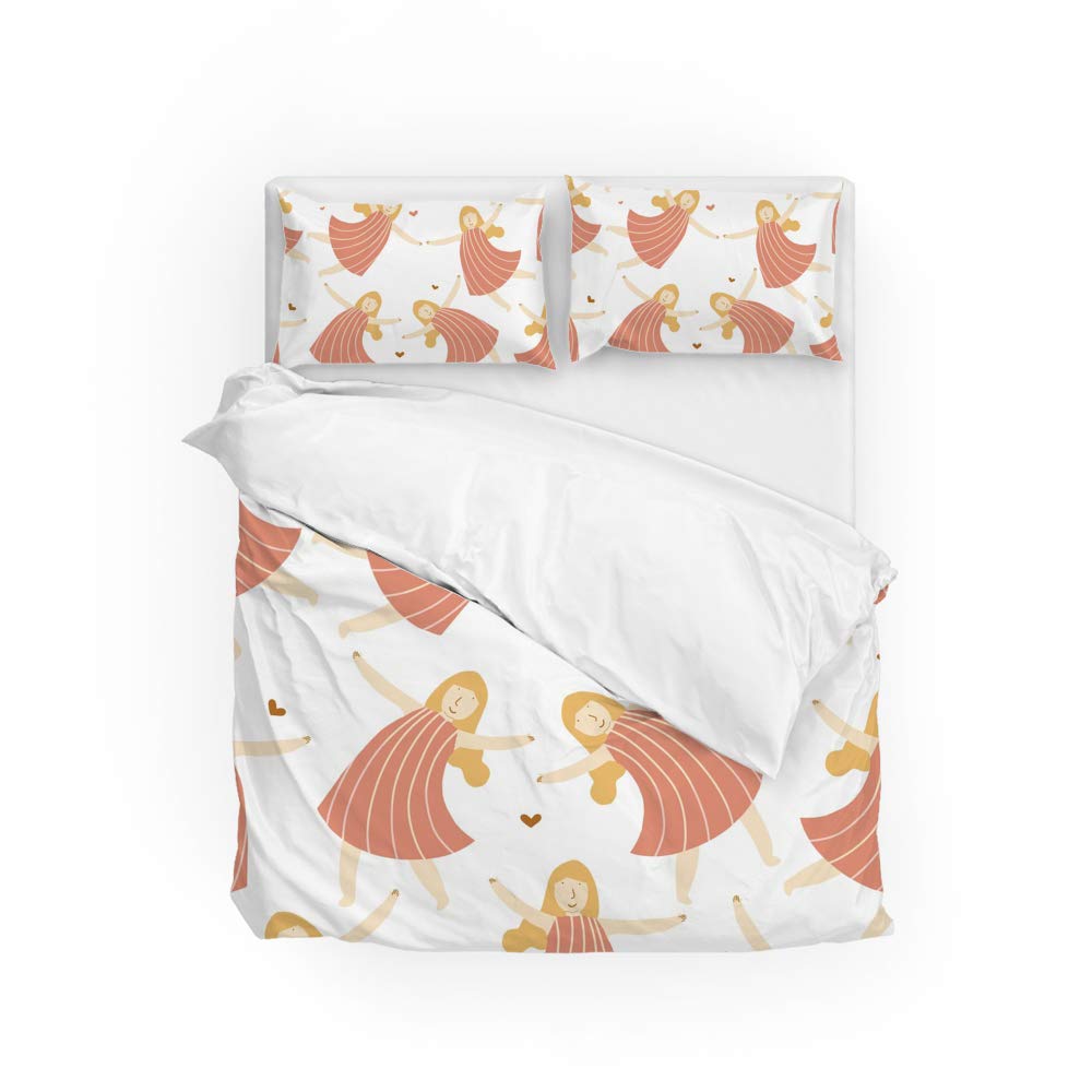 Taie d'oreiller et housse de couette double rose en polyester premium CHEHONG