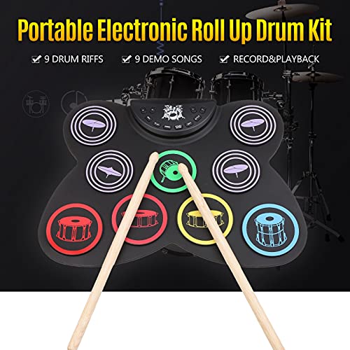 E-Drum Draagbare roll-drumkit, siliconen rol, E-drum-set, draagbaar drumstel voor beginners om te oefenen - Image 3