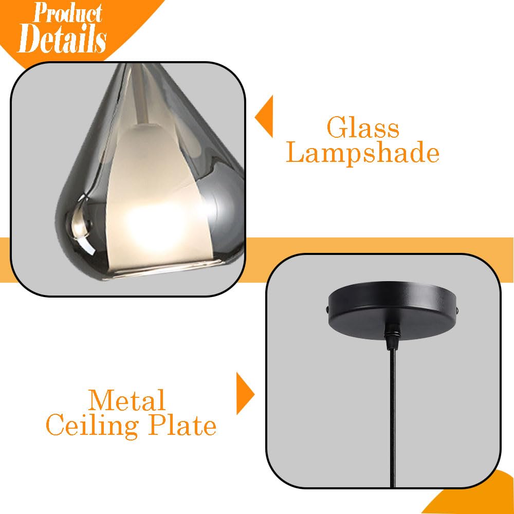 Accesorios de iluminación de techo con base E27,Lámpara colgante de vidrio de metal de alta transmisión de luz creativa,Lámpara de araña de estilo minimalista francés,Lámpara colgante para deco