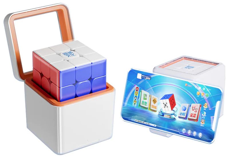 Image of HAWKISTER Moyu Weilong V10 AI 3X3 Bluetooth Smart Speed Cube (Gyroscope Magnetic Core Charging Version), Standard, 6+ Years