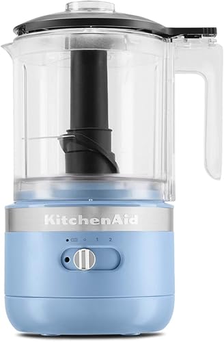 KitchenAid Picador de alimentos inalámbrico de 5 tazas, terciopelo azul