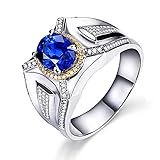 ❣HERREN RING 750: 18 Karat (750) Weißgold, das beinhaltet kein Nickel oder andere Metalle die Allergien machen.