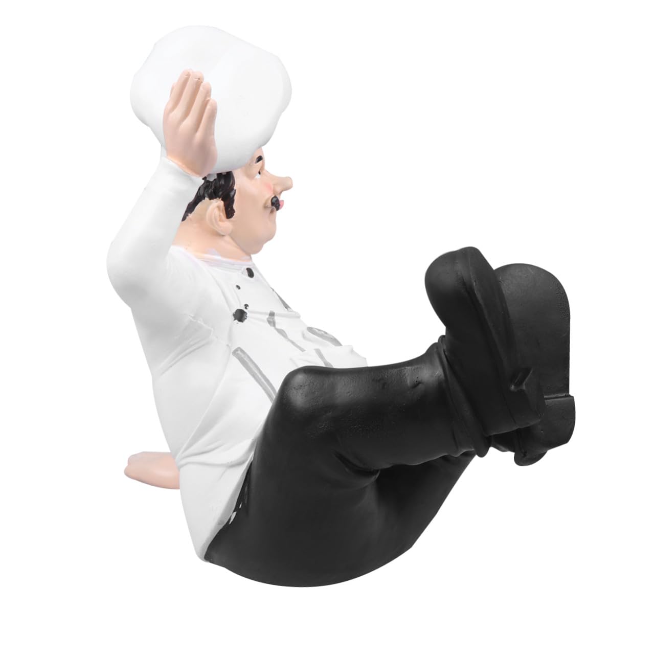 Lurrose Statuetta da Chef in Resina Europea Ornamento da Cucina Decorativo Stabile per Casa Bar Ristorante e Panetteria Scultura Modellata a Mano per Decorazione Tavolo