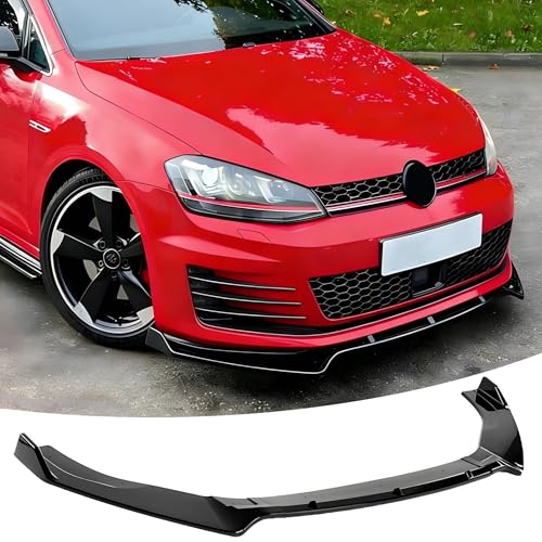 Neespoc Front Bumper Lip Splitter Spoiler Compatible With Volkswagen Vw Golf Gti/Golf R/R-Line Mk7 7.5 2015-2021 Accessories, Air Chin Body Kit Exterior (Gloss Black)