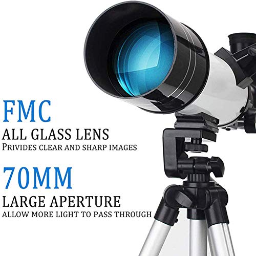 Telescopio para niños refractor portátil 70 mm para astronomía miniatura 2