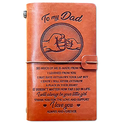 VulnMund Dad Gifts, Fathers Birthday Gifts for Dad from Daughter, Dad Christmas Gifts Birthday Presents for Daddy, Dad Leather Journal
