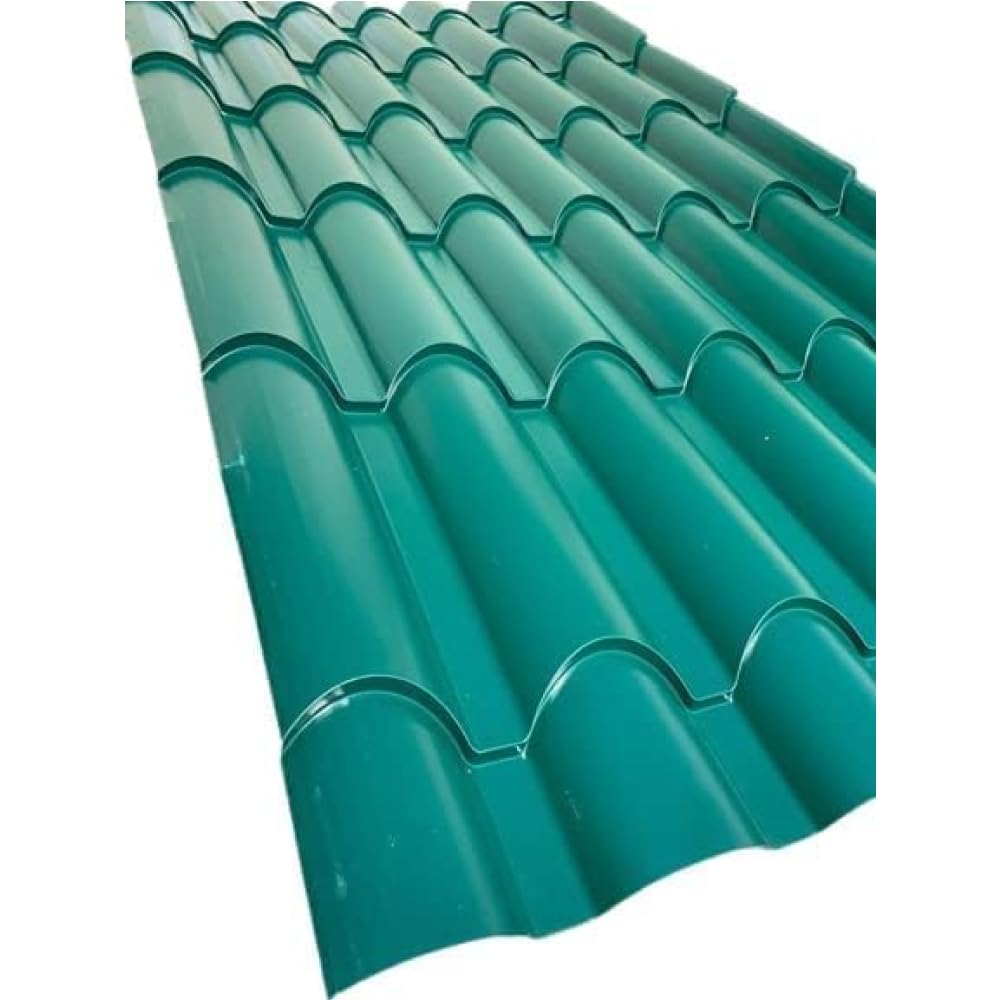 Tetto In Semicolmo Fustellato Lamiera Per Lamiera Finto Coppo Color Rosso Coppo Lamiera Semicolmo Fustellato - Foto 5