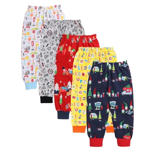 Image of EIO Boys and Girls Cotton Pajama Pants Pack of 6 (8-9 Years, Boys Print)