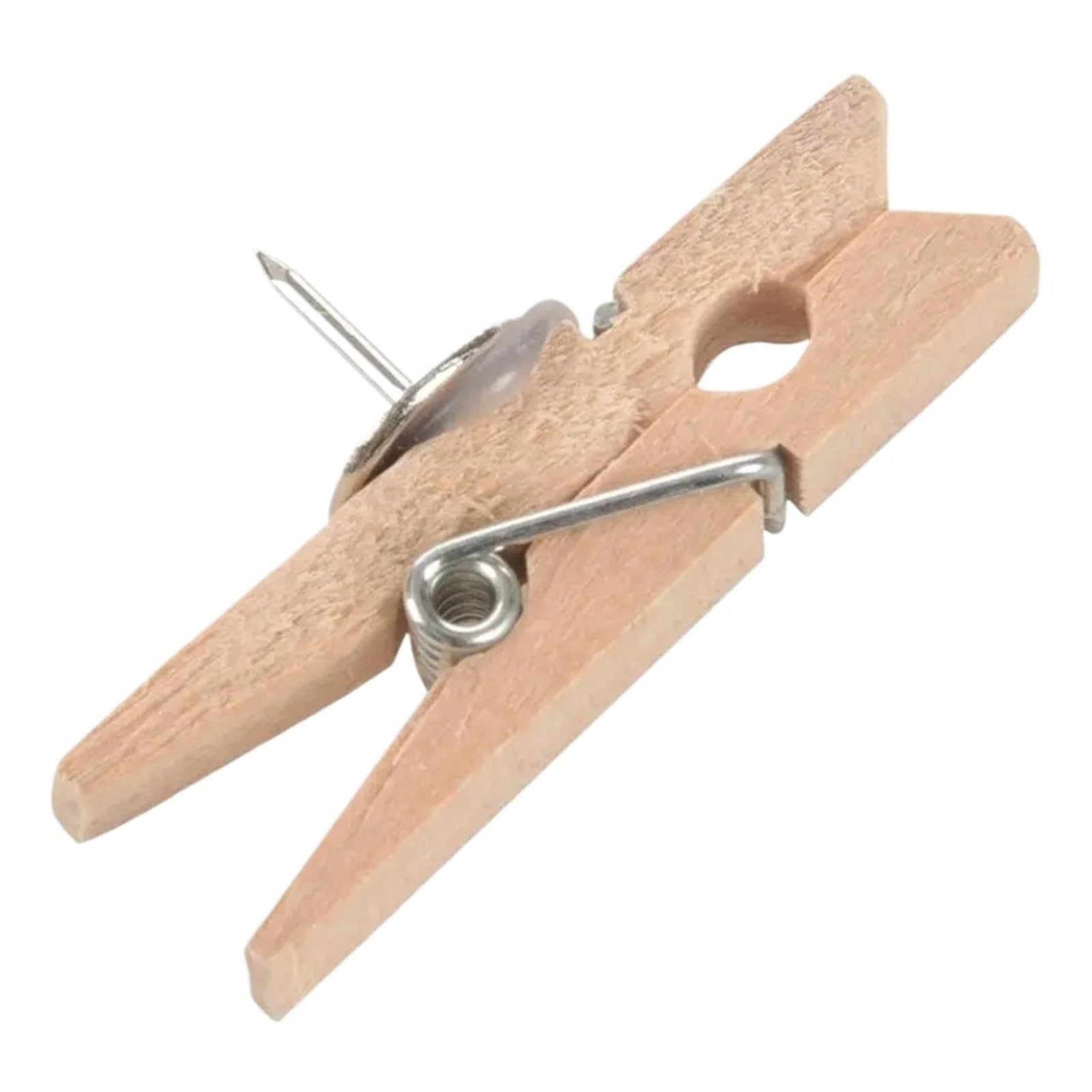 Puntine da Disegno in Legno Puntine con clip in legno da disegno, Graffette Perni 100 pezzi