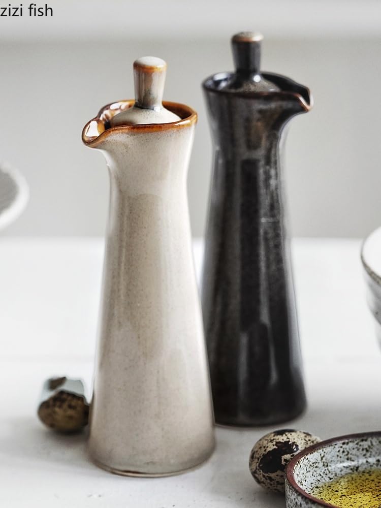 Barattoli for condimenti in ceramica Oliatore Barattolo for spezie Strumento for Bottiglie for olio da cucina Contenitori for(E seasoning jar)