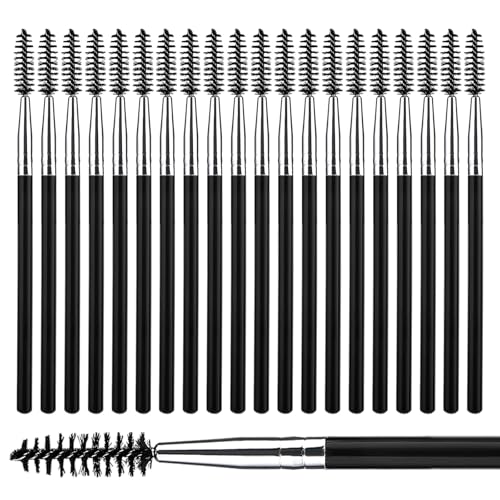 TIESOME 20 Pcs Eyelash Eyebrow Brush, Lash Spoolies Brushes Mascara Wands Applicators Eyelash Comb Multifunctional Makeup Tools for Extensions