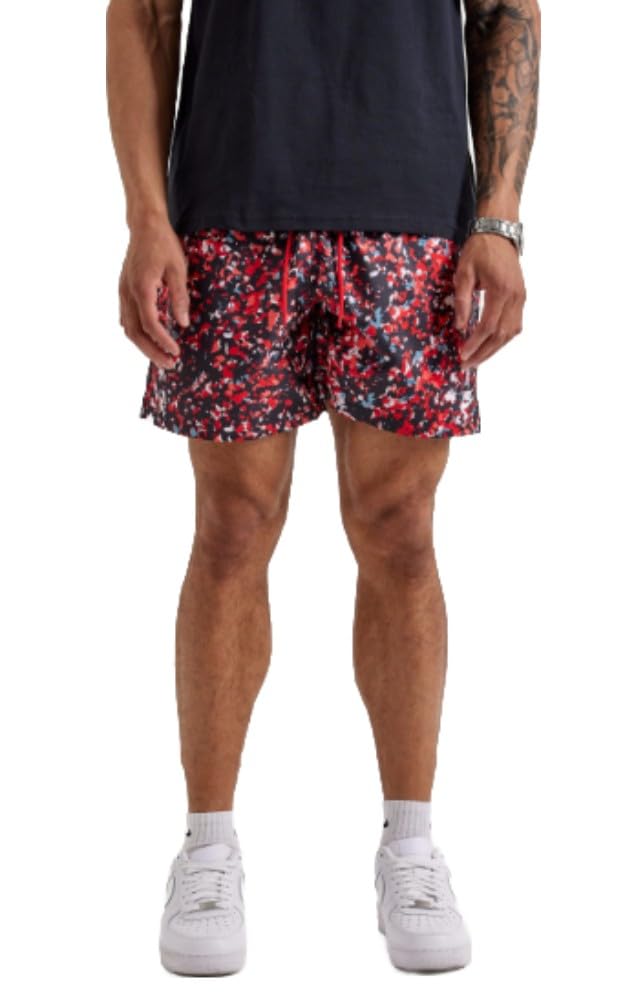 Nike Mens Club Regrind Mesh Lined Training Swimming 6" Shorts XX-Large Red/Blue/White