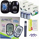 Kit Medidor de Glicose Completo G-Tech Vita Com 160 Tiras + 110 Lancetas E Caneta Lancetadora - Glicosímetro Glicemia
