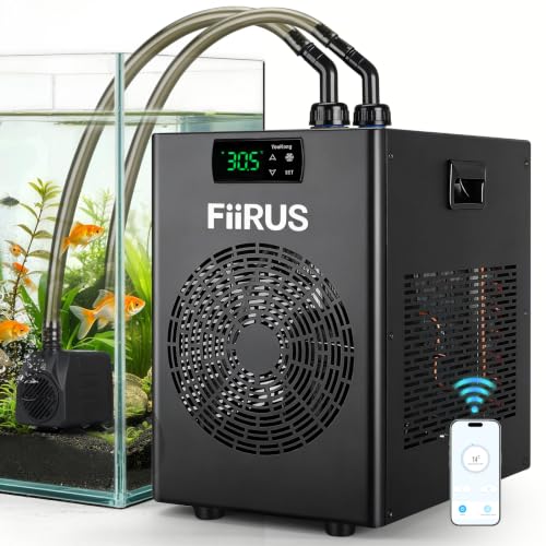 Image of Aquarium Chiller 42 Gallon, 1 /10 HP Quiet Water Chiller | Saltwater Freshwater, Control on your phone，Cooling for Axolotl Coral Hydroponics, Pump Included
