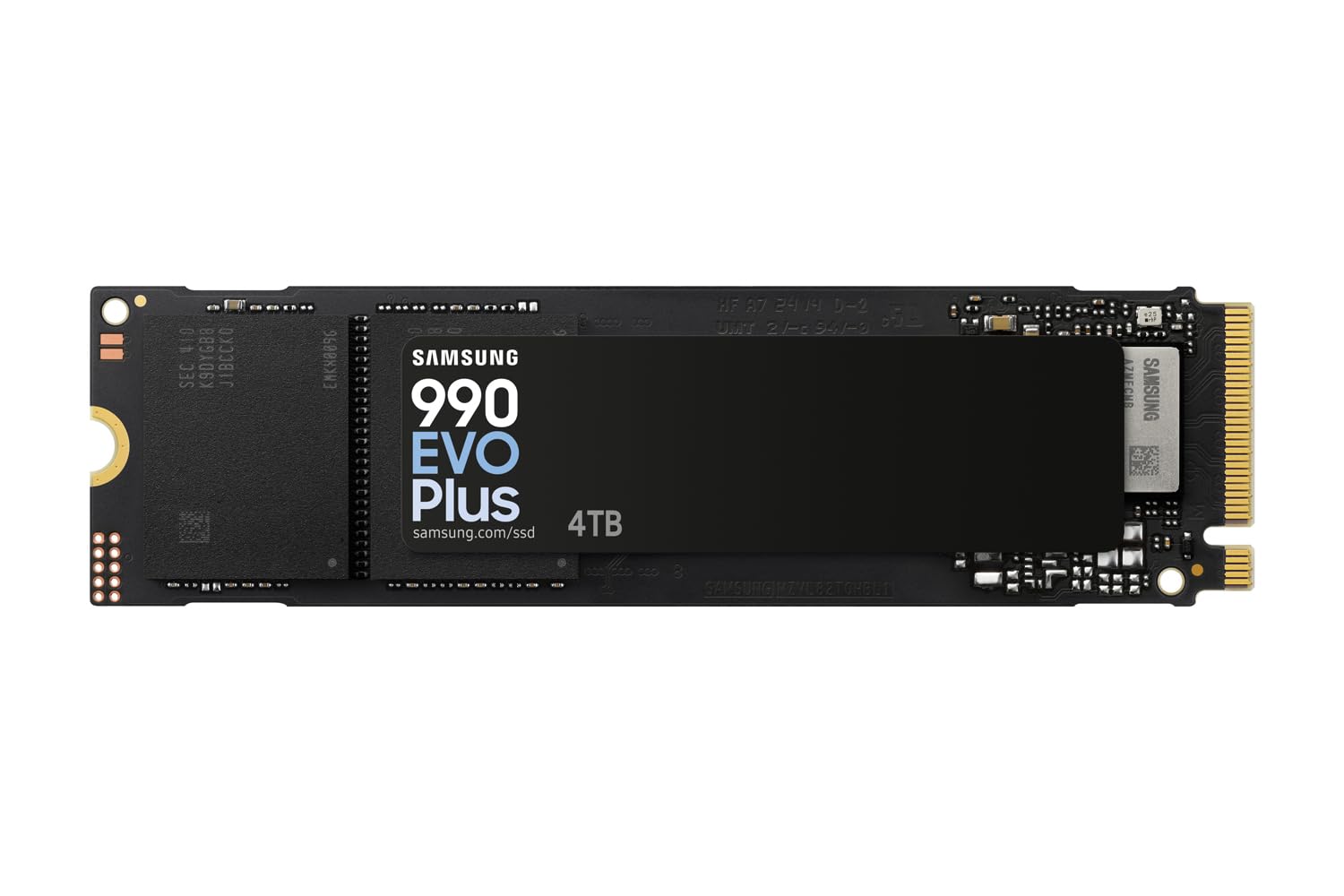 Samsung Memorie MZ-V9S4T0BW 990 EVO Plus SSD Interno da 4TB, PCIe Gen 4.0 x4 / 5.0 x2 NVMe 2.0, memoria progettata per professionisti e giocatori occasionali, compatibile con PC