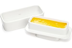 Sweese Butter Dish with Lid for Countertop, White