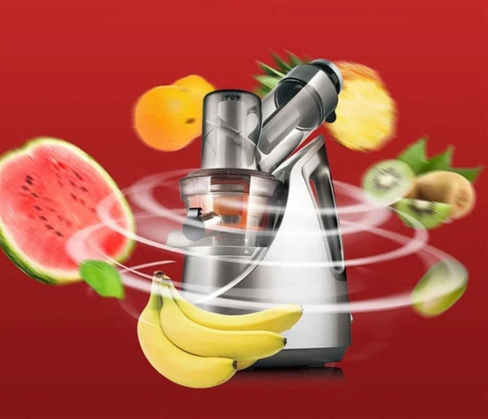 Juicer Machine, Slow Juicer, Slow Masticating Juicer Machine, Easy to Clean, Quiet Motor & Reverse Function, BPA-Free, 150 Watts, Silver (Size : 1)
