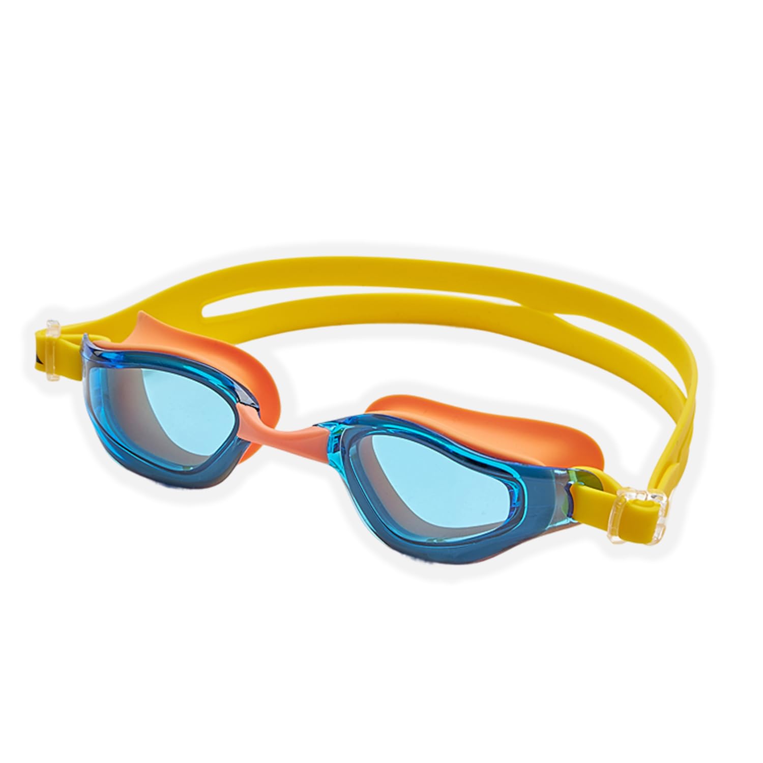 Boldfit Swimming Goggles for Men & Women with UV Protection, Anti-Fog Coating, Leakproof Silicone Seal, Adjustable Strap - Orange
