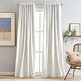 Peri Home Sanctuary Back Tab Room Darkening Lined Window Curtain Panel Pair, 95', White