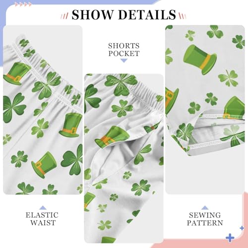 Pajama Pants St Patrick Clover Hats PJ Bottoms Sleepwear Lounge Sleep Pant with Pockets4