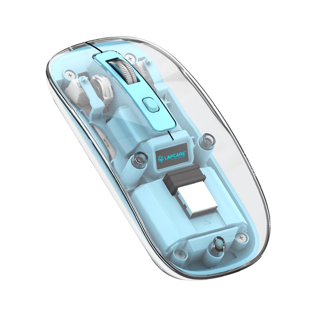 LAPCARE Trendy Wireless Mouse, transparent blue design