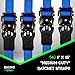Rhino USA Ratchet Straps Tie Downs (4-Pack) - 1 Inch x 15 Feet (1,823lb Break Strength) - Ultimate Tie Down Straps with Safety S Hooks - for Trucks, Cargo, Moving, Appliances - Blue
